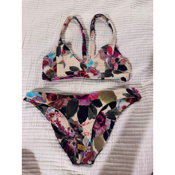 Boys + Arrows Other - Boys + Arrows bikini top and bottom women’s sz l floral